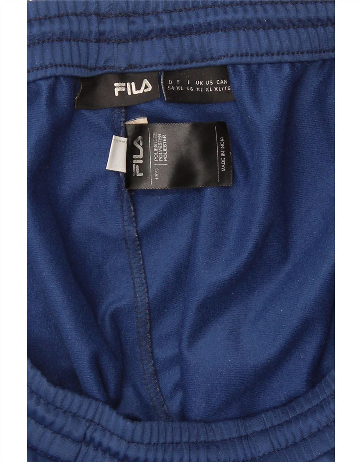 Мужские спортивные брюки Fila XL синие, полиэстер с цветными блоками