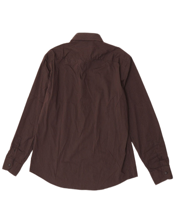 Мужская рубашка узкого кроя Harmont & Blaine 2XL, хлопковая коричневая полоска