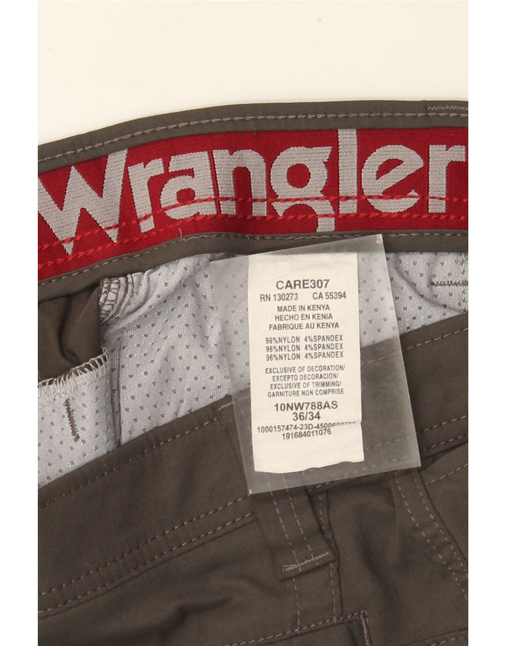 Мужские прямые брюки-карго WRANGLER W36 L34, серый нейлон