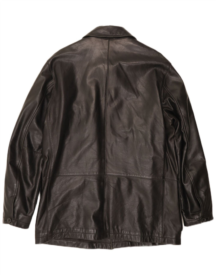 Мужская кожаная куртка Anson's Herrenhaus UK 38, черная кожа среднего размера