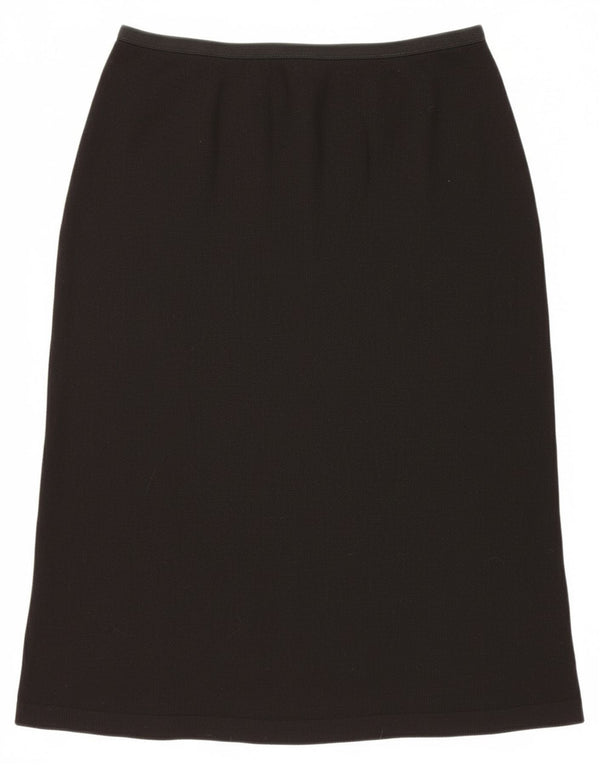 Винтажная женская юбка-трапеция W30, средняя черная