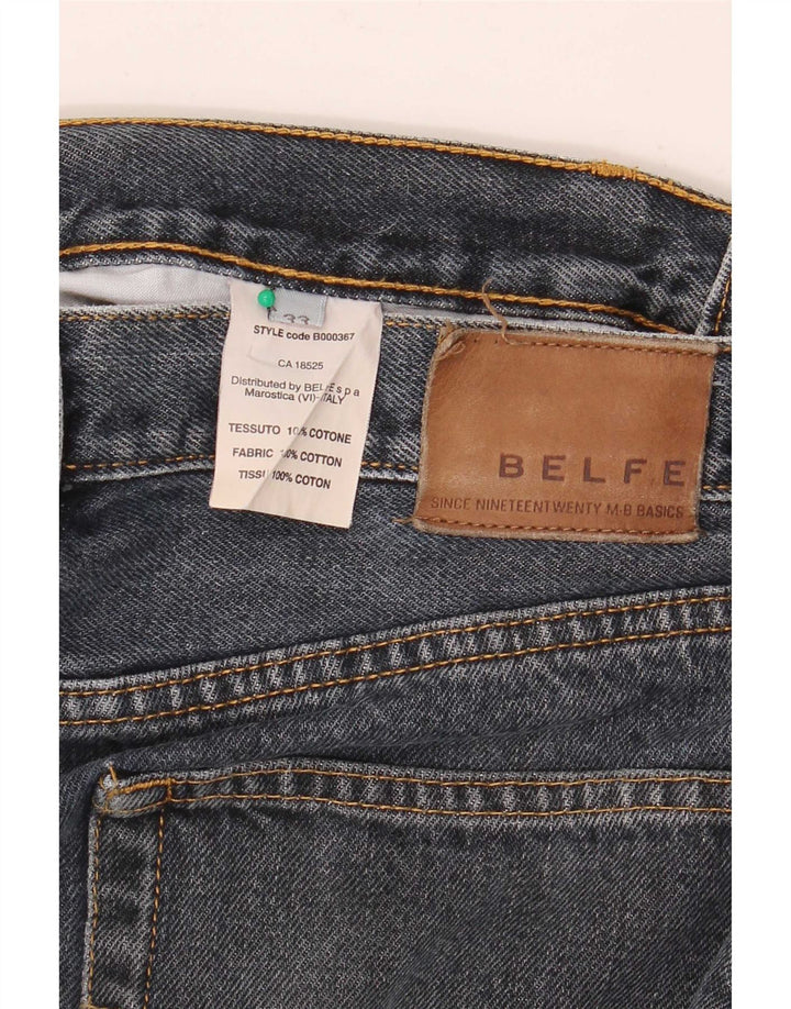 Мужские укороченные джинсы Belfe W33 L26 синие, хлопок