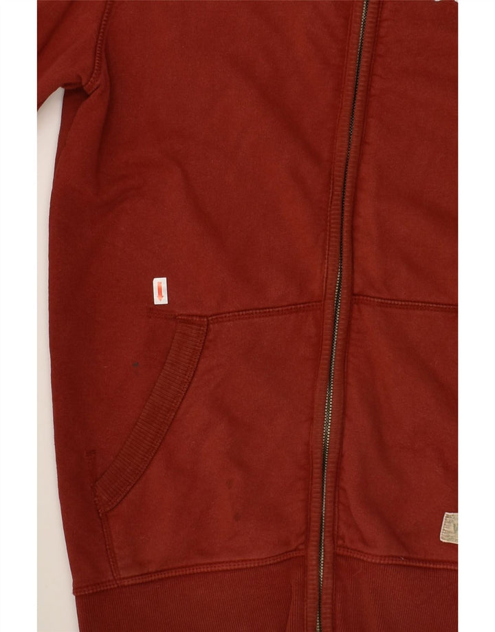 JACK & JONES Mens Zip Hoodie Sweater Medium Maroon | Vintage Jack & Jones | Thrift | Second-Hand Jack & Jones | Used Clothing | Messina Hembry 