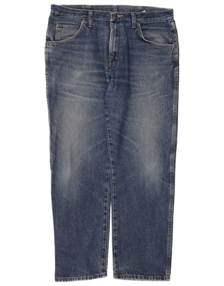 Мужские прямые джинсы Wrangler стандартного кроя W36 L29, синие, хлопок