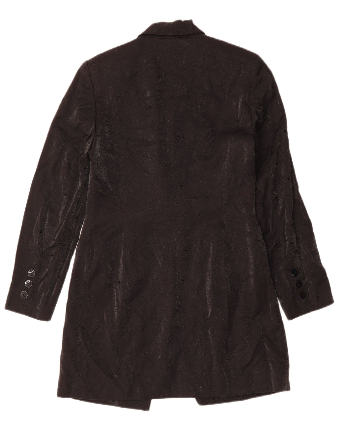 RICHARDS Женское пальто UK 10 маленькое черное из вискозы с цветочным принтом