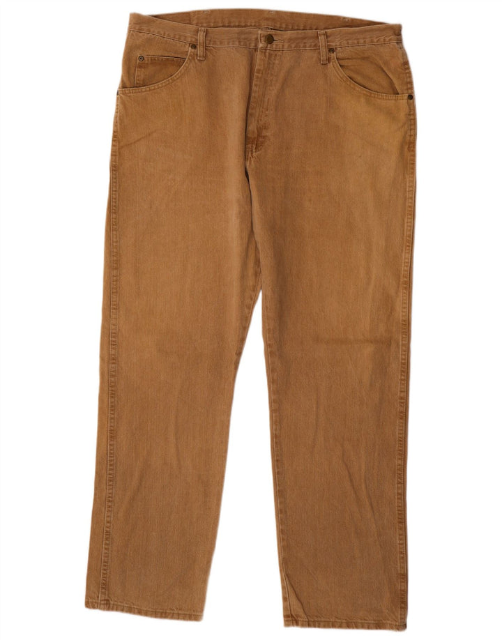 Мужские прямые джинсы Wrangler W40 L32, бежевый хлопок