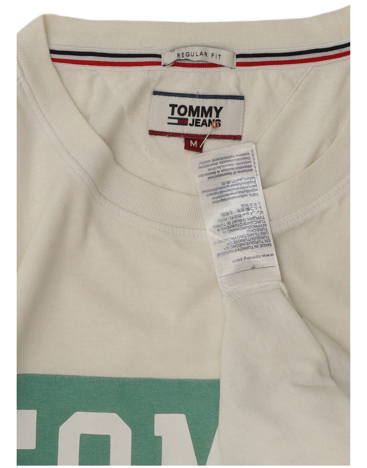 Мужская футболка с рисунком Tommy Hilfiger, средний белый цвет, цветной блок
