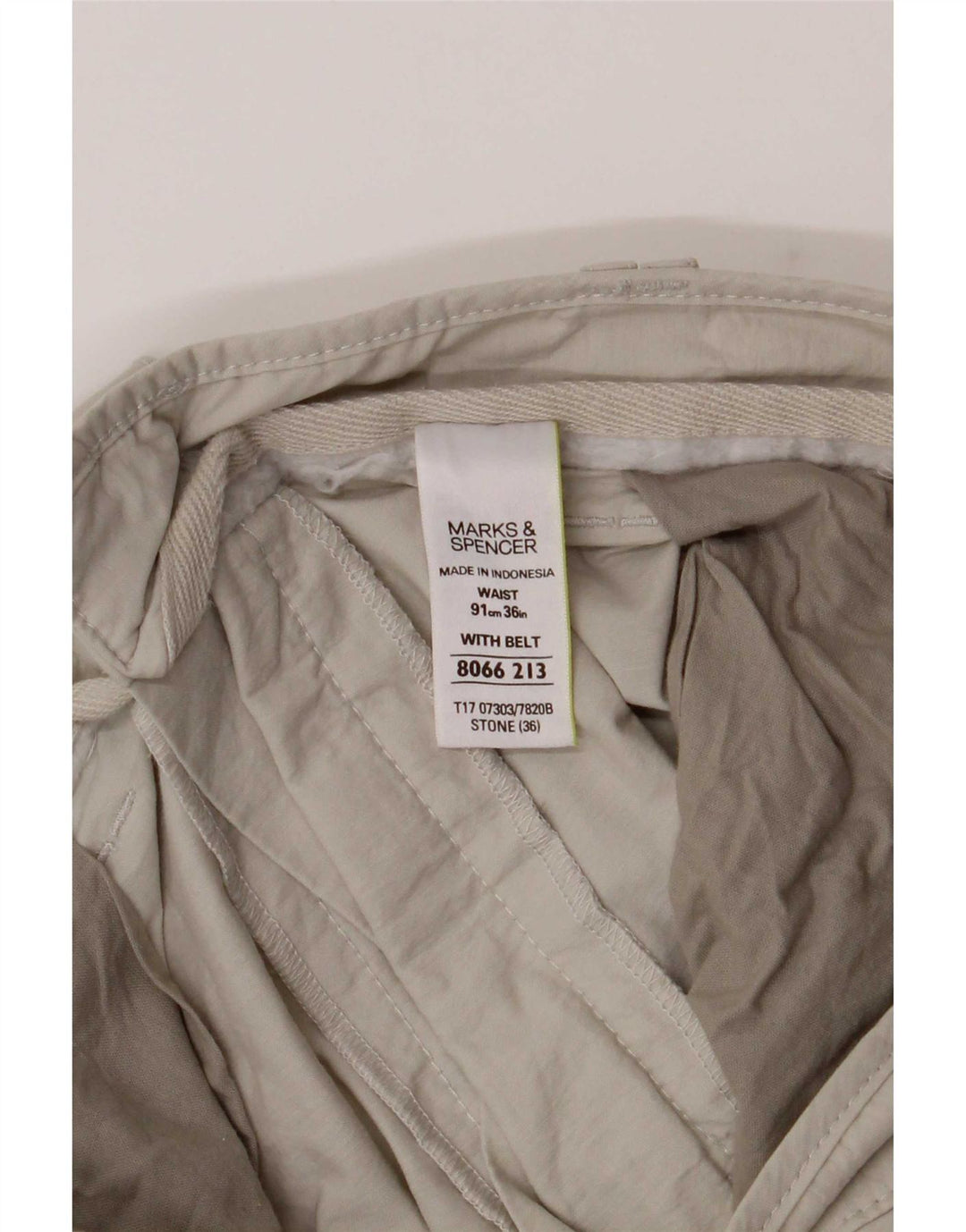 Мужские шорты-бермуды Marks & Spencer, большие, бежевые, хлопковые, W36