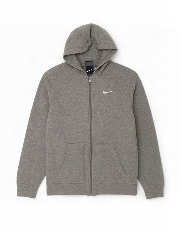 Свитер с капюшоном на молнии для мальчиков Nike 13–14 лет, XL, серый хлопок