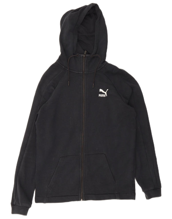 Мужской свитер с капюшоном на молнии Puma XS, черный хлопок
