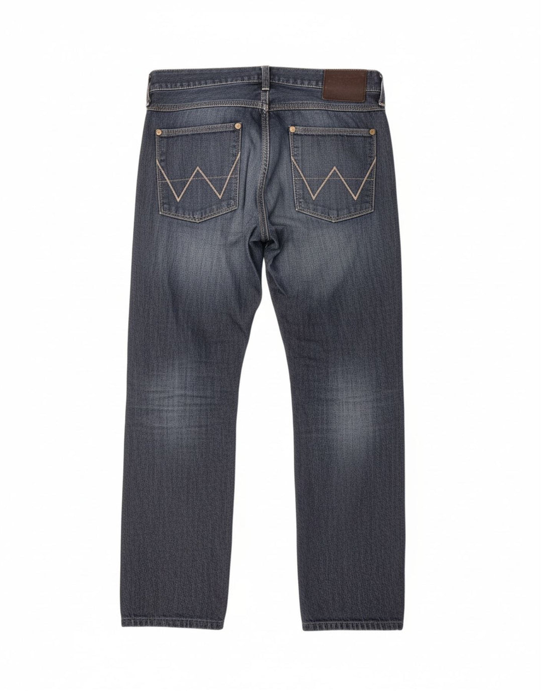 WRANGLER Womens Crank Straight Jeans W33 L31 Blue Cotton