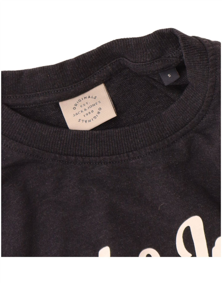 Мужской свитшот с рисунком Jack & Jones, маленький темно-синий, хлопковый
