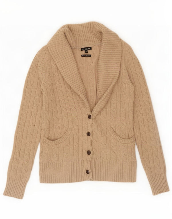 Женский кардиган Massimo Dutti UK 12, средний коричневый, шерсть