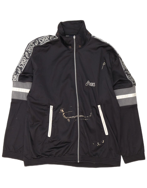 Мужской спортивный костюм Asics с графическим рисунком IT 54 XL, черный с цветными блоками