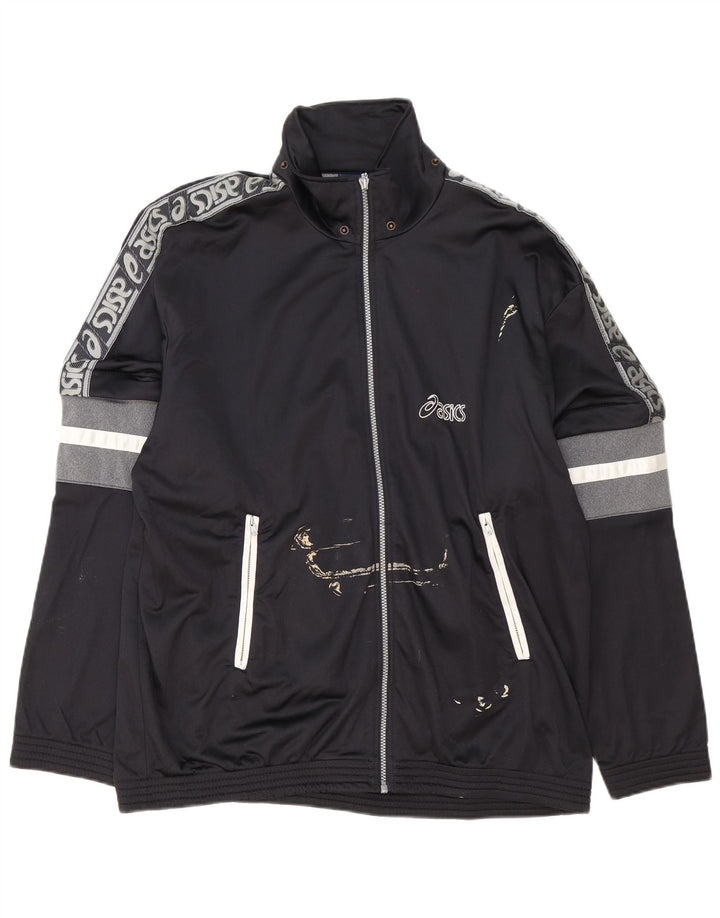 Мужской спортивный костюм Asics с графическим рисунком IT 54 XL, черный с цветными блоками