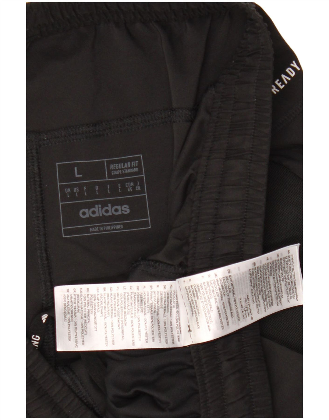Мужские спортивные брюки Adidas Aeroready Regular Fit, большие черные полиэстеровые брюки