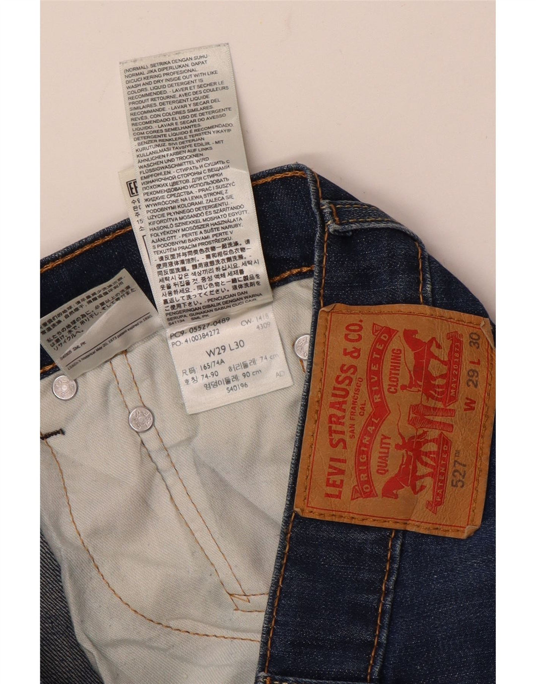 Женские джинсы LEVI'S 527 Bootcut W29 L30 Синие, хлопок