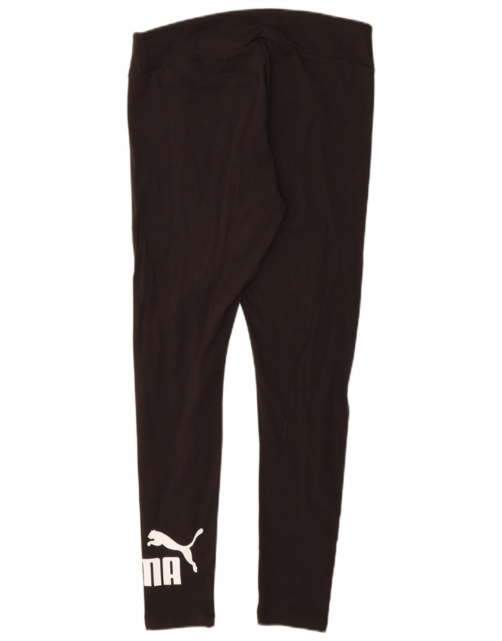 Женские леггинсы с рисунком PUMA UK 12, средний черный хлопок, черный