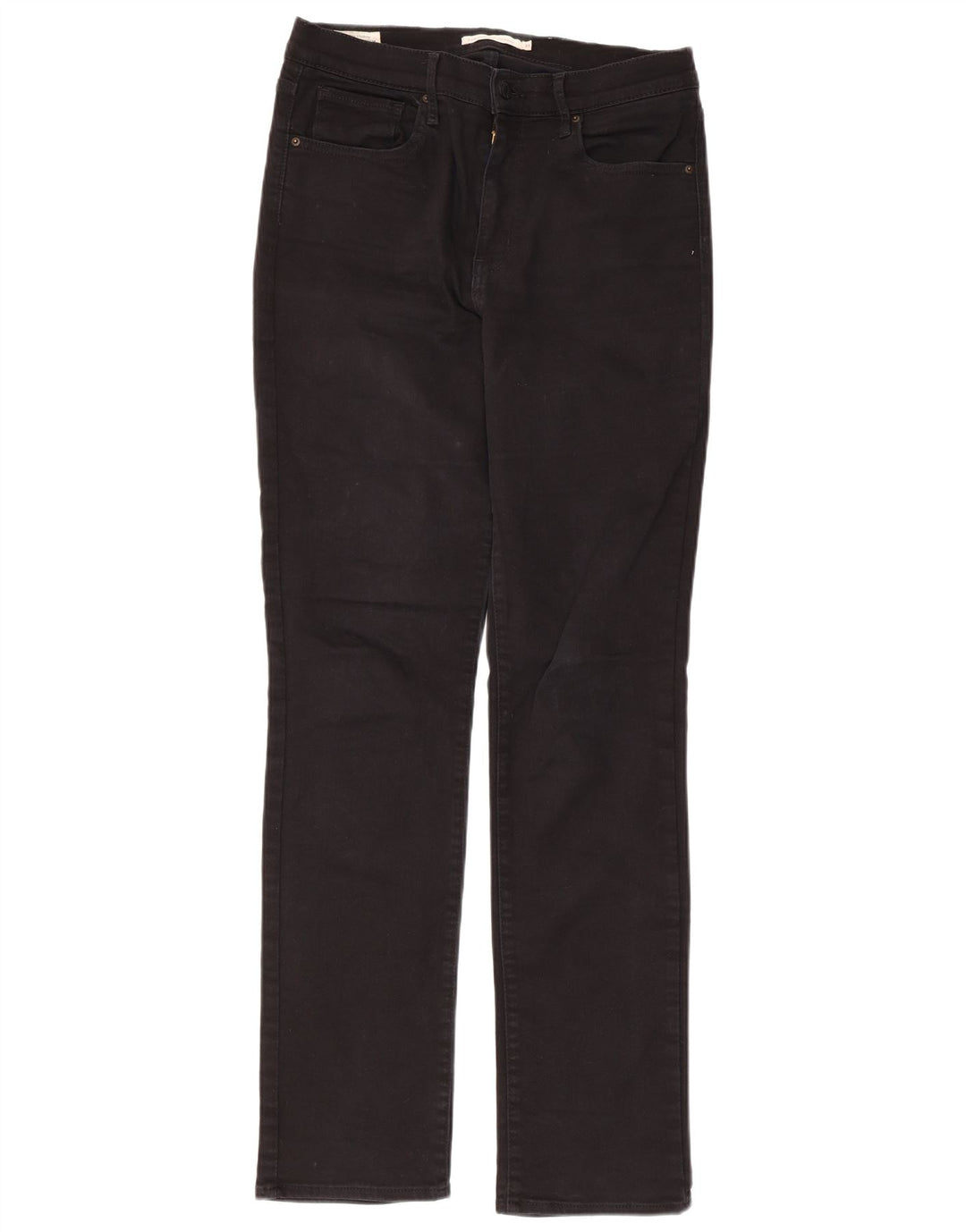 Женские прямые джинсы LEVI'S 724 с высокой посадкой W31 L31, черный хлопок