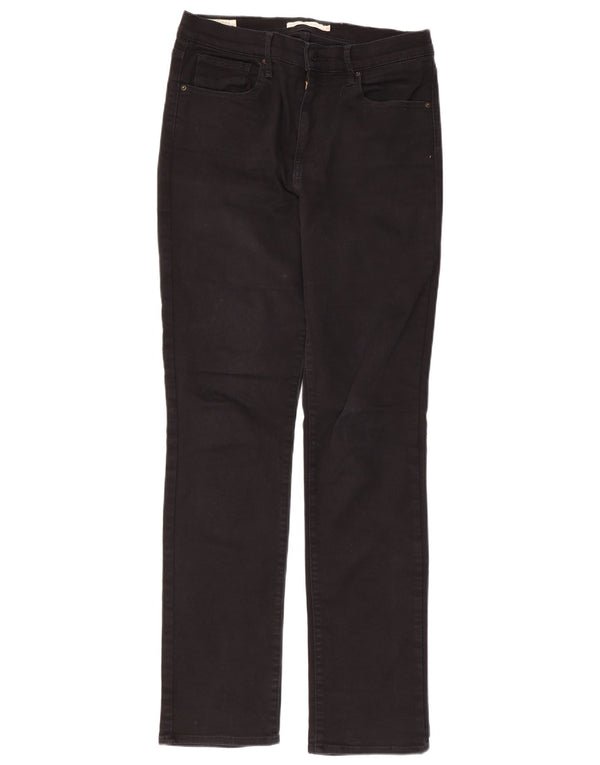 Женские прямые джинсы LEVI'S 724 с высокой посадкой W31 L31, черный хлопок