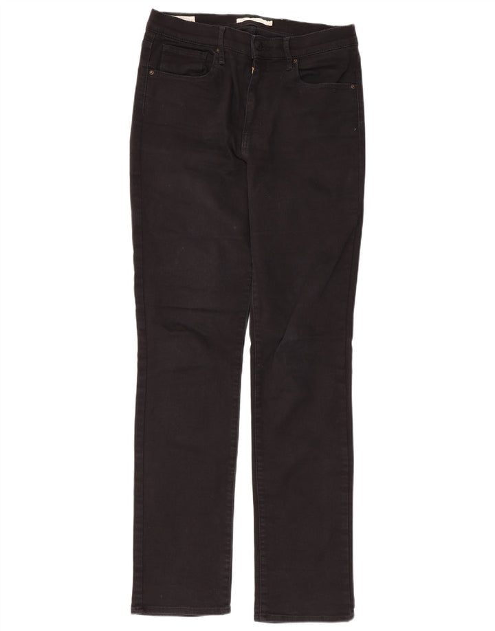 Женские прямые джинсы LEVI'S 724 с высокой посадкой W31 L31, черный хлопок