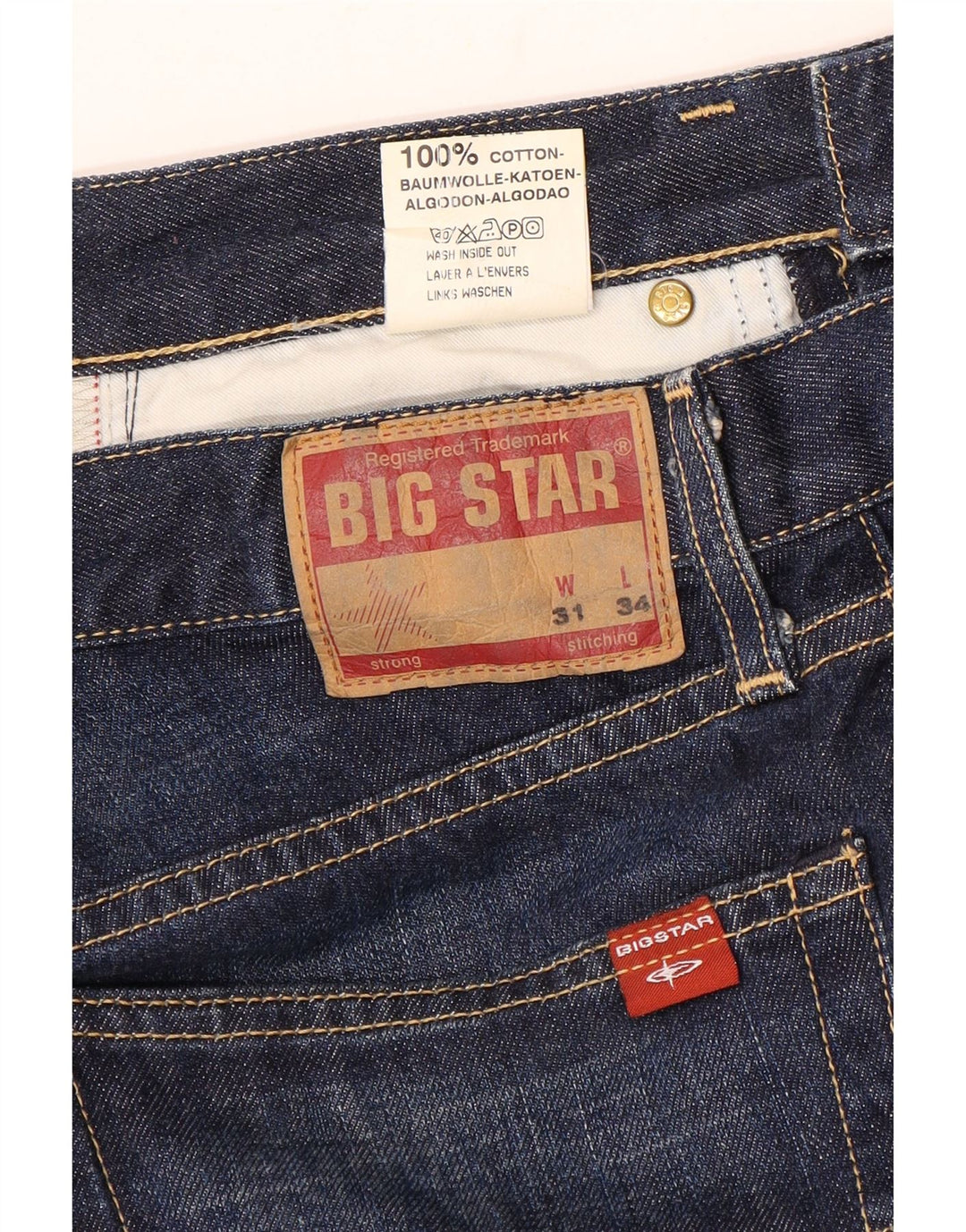 Мужские прямые джинсы Big Star W31 L31, синий хлопок