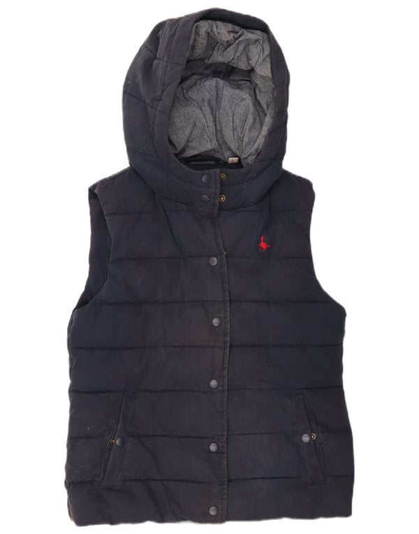 Женский утепленный жилет с капюшоном Jack Wills UK 10, маленький темно-синий, хлопок