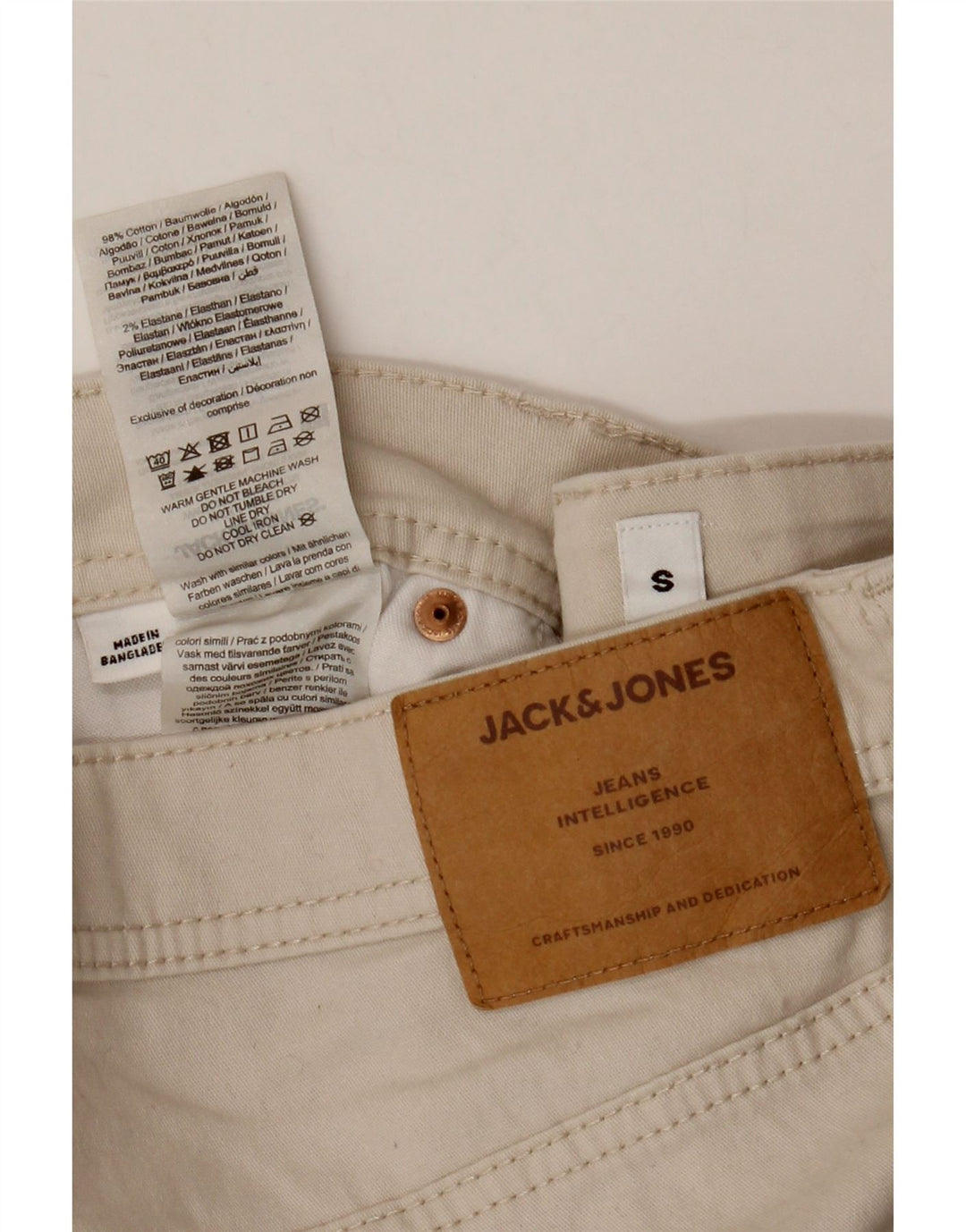Мужские повседневные шорты Jack & Jones, маленькие W29, бежевые, хлопок
