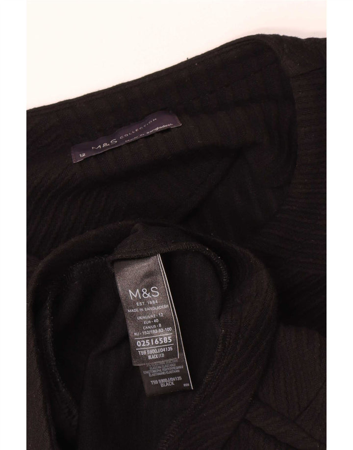 Женский пиджак Marks & Spencer с молнией во всю длину, Великобритания 12, средний черный, полиэстер
