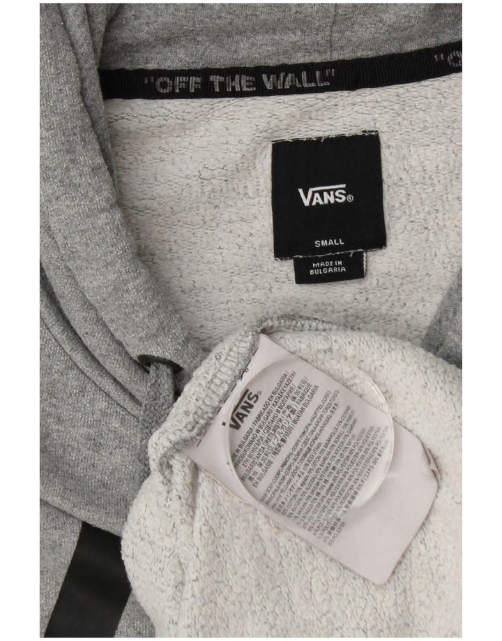 Мужской джемпер с капюшоном Vans, маленький серый, хлопковый в крапинку