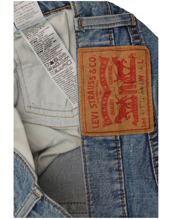 Мужские зауженные зауженные джинсы Levi's 512 W34 L32 синие, хлопок