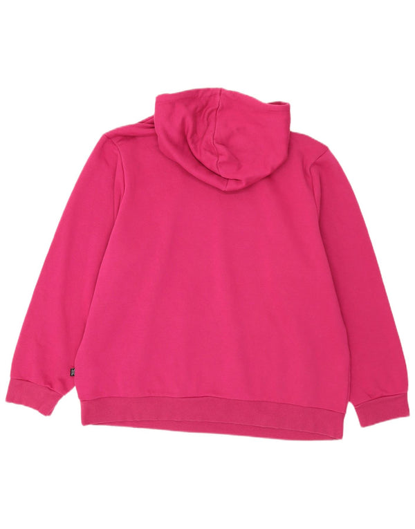Женский джемпер с капюшоном Puma Oversized с рисунком UK 20 2XL, розовый хлопок