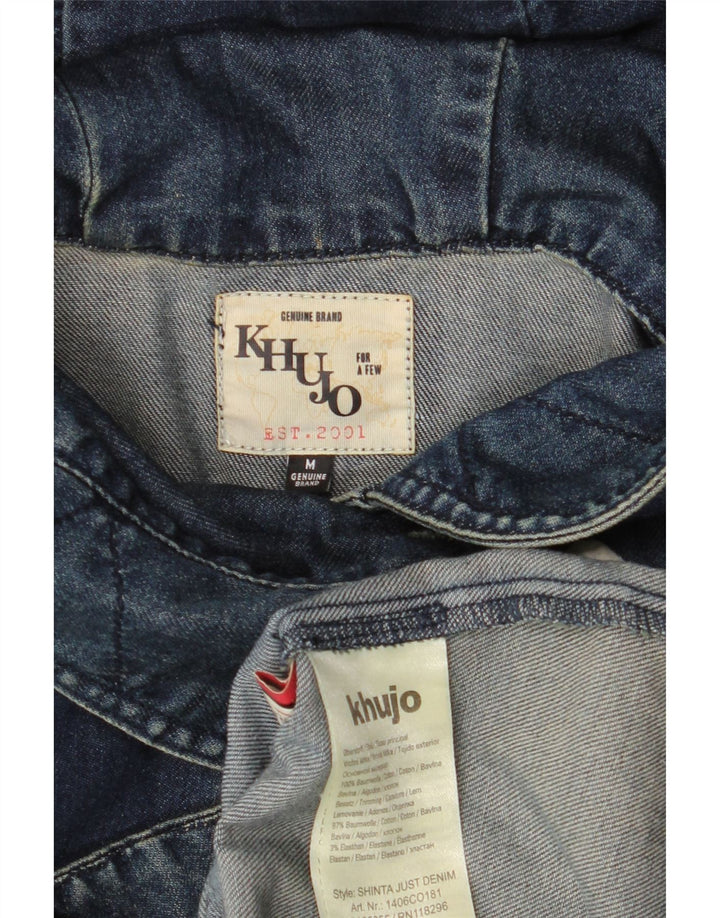 KHUJO Женский дафлкот с капюшоном UK 14 Средний Темно-Синий Хлопок