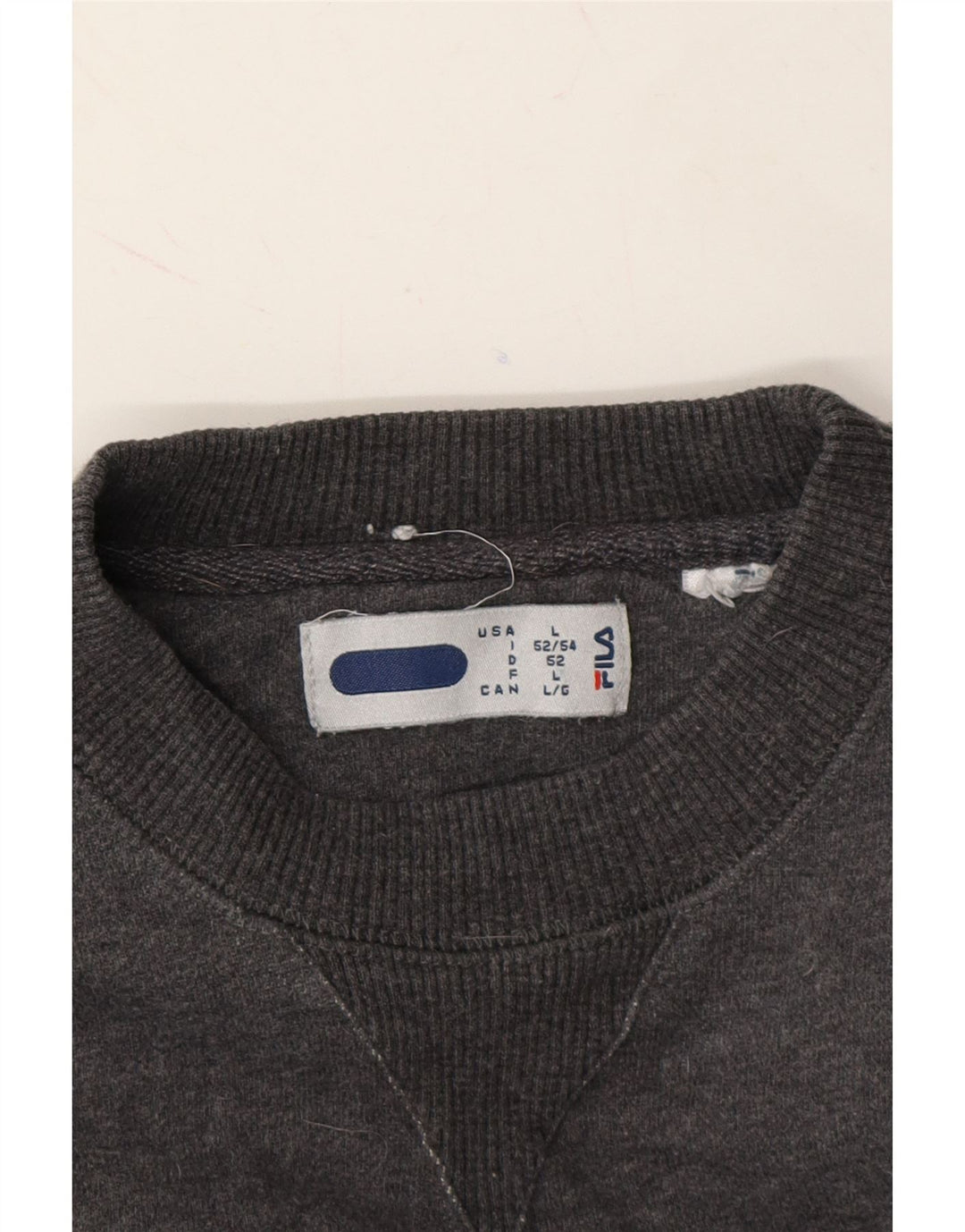 FILA Mens Sweatshirt Jumper Large Grey Vintage Fila and Second-Hand Fila from Messina Hembry 