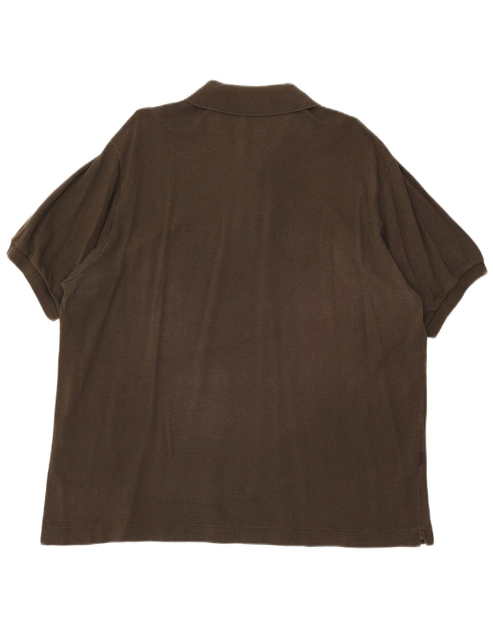 Мужская рубашка-поло LACOSTE, размер 7, 2XL, цвет хаки, хлопок