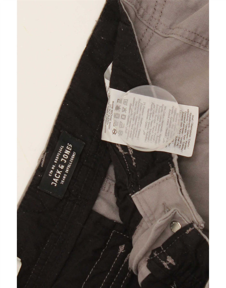 Мужские шорты карго Jack & Jones Comfort Fit, маленькие, серые, хлопковые, W29