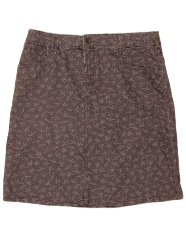 Женская джинсовая юбка с абстрактным узором White Stuff UK 12 Medium W32 Серая