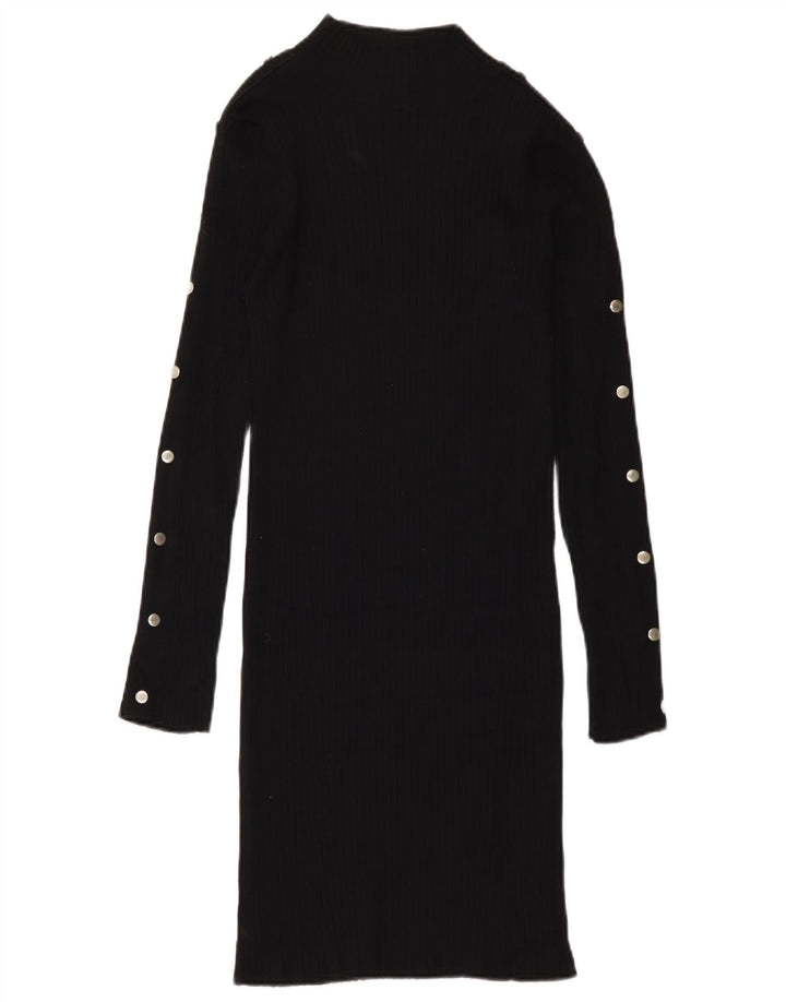 Женское платье-джемпер Zara UK 12, средний черный, вискоза
