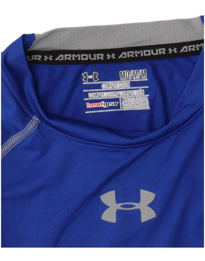 Женский топ с рисунком Under Armour Heat Gear с длинным рукавом, Великобритания 12, средний синий