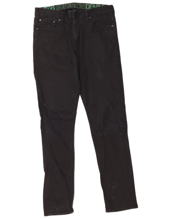 Мужские узкие джинсы Superdry W34 L34, черный хлопок