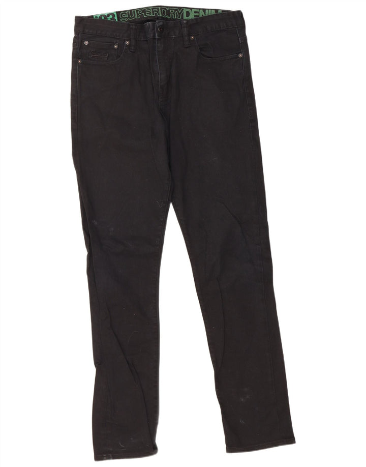 Мужские узкие джинсы Superdry W34 L34, черный хлопок