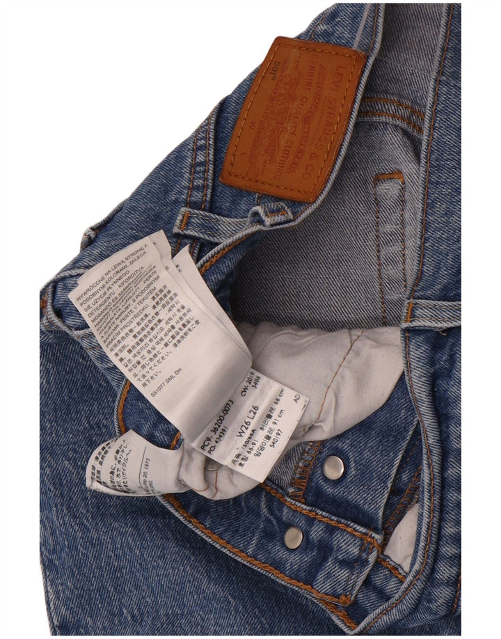 Мужские прямые джинсы Levi's 501 W26 L26 синие, хлопок