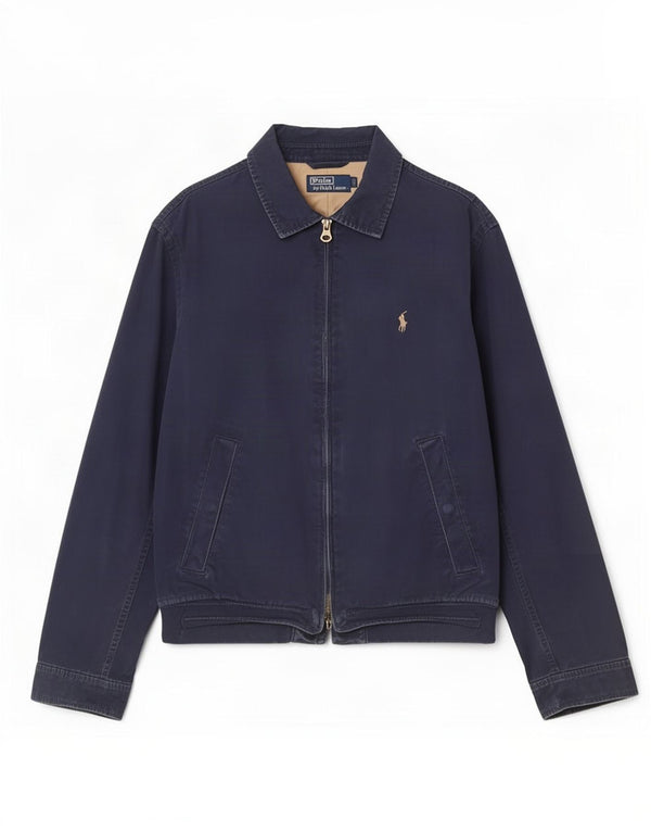 Мужской бомбер Polo Ralph Lauren UK 40, большой темно-синий хлопок