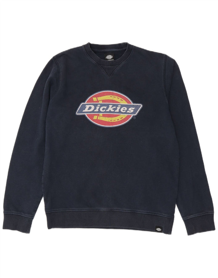 DICKIES Мужской свитшот с рисунком, джемпер среднего размера, темно-синий, хлопок