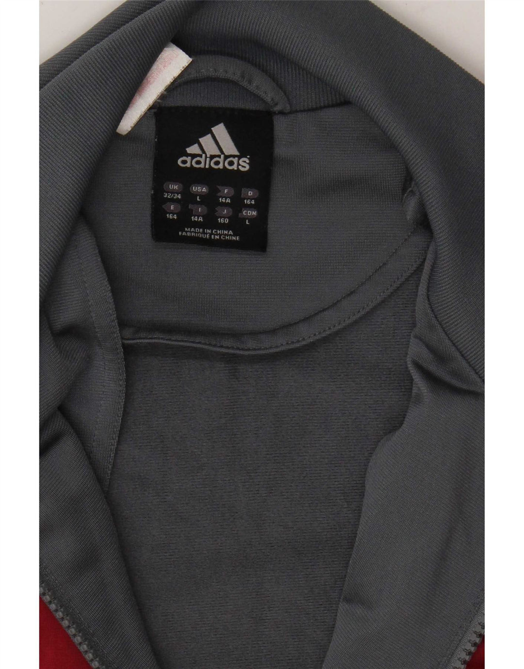 Спортивный костюм Adidas для мальчиков 13–14 лет Серый полиэстер с цветными блоками