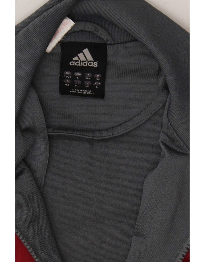 Спортивный костюм Adidas для мальчиков 13–14 лет Серый полиэстер с цветными блоками