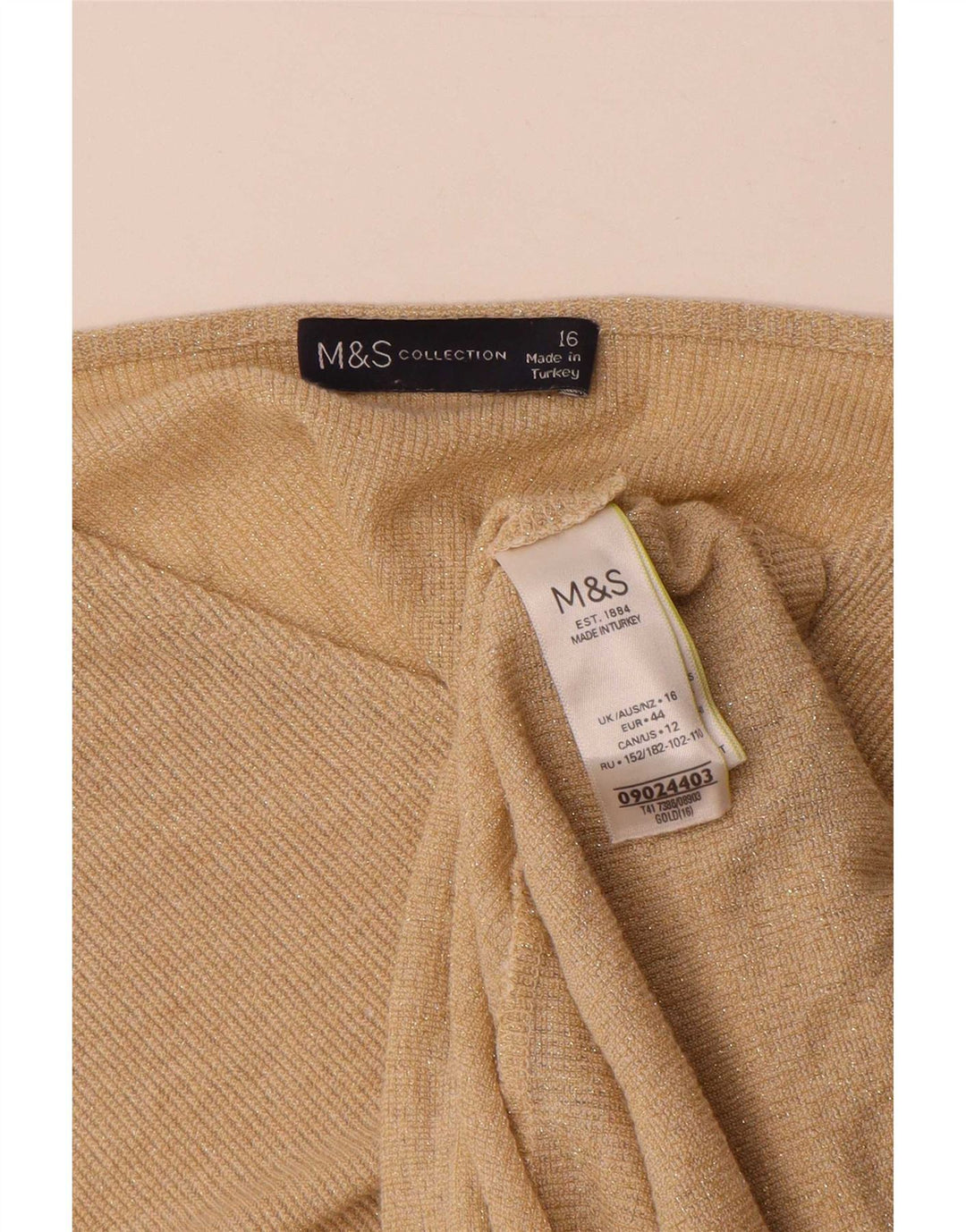Женская блузка с крыльями летучей мыши Marks & Spencer, Великобритания, 16, большая вискоза с золотистыми крапинками