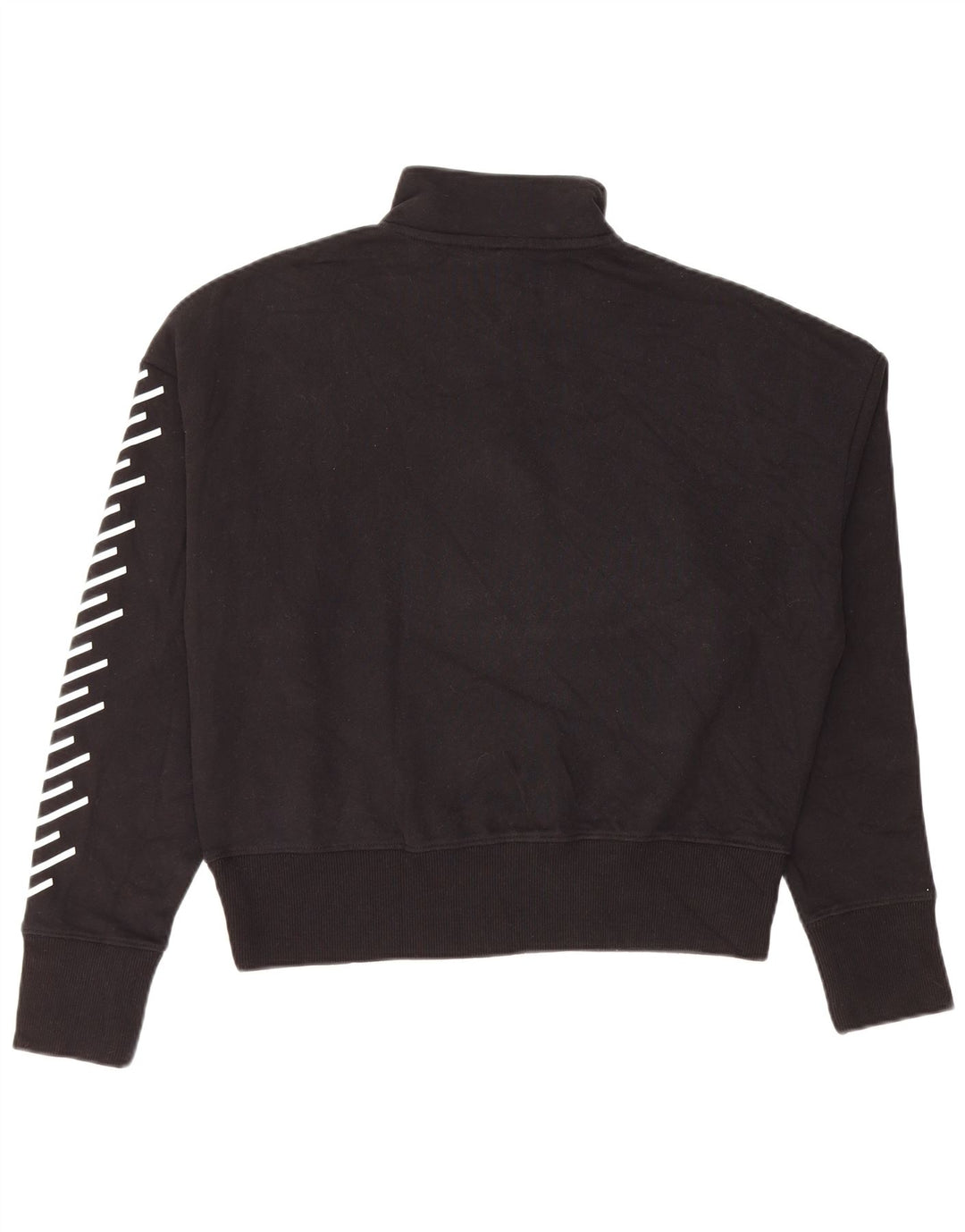 Женский укороченный свитшот на молнии с воротником Superdry, джемпер UK 12, средний черный