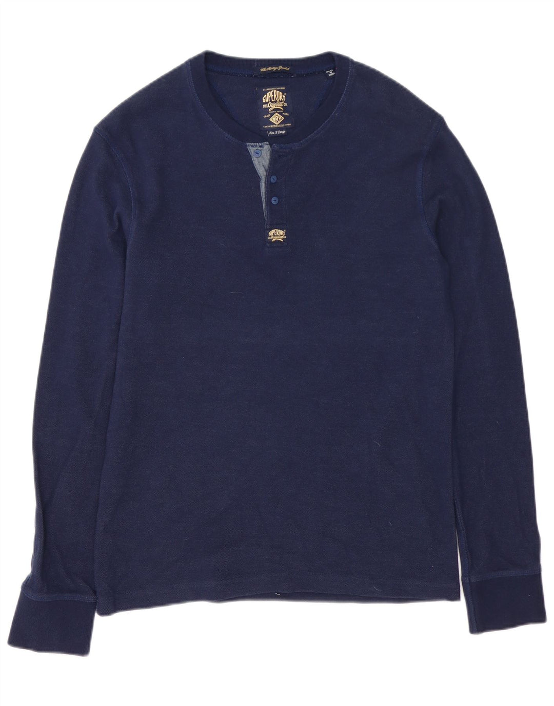 Мужской топ Superdry с длинным рукавом XL, темно-синий