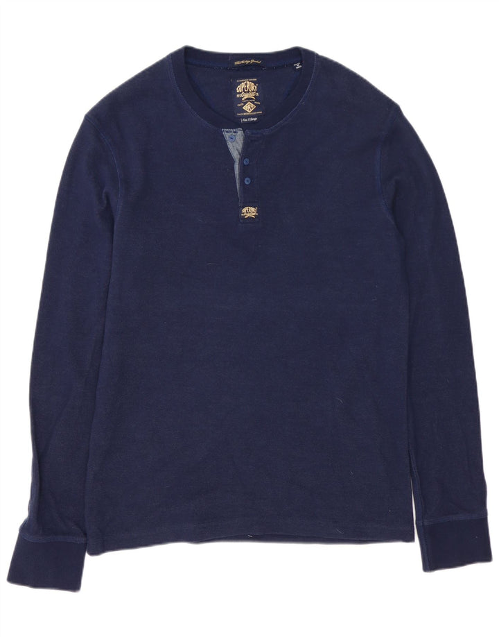 Мужской топ Superdry с длинным рукавом XL, темно-синий